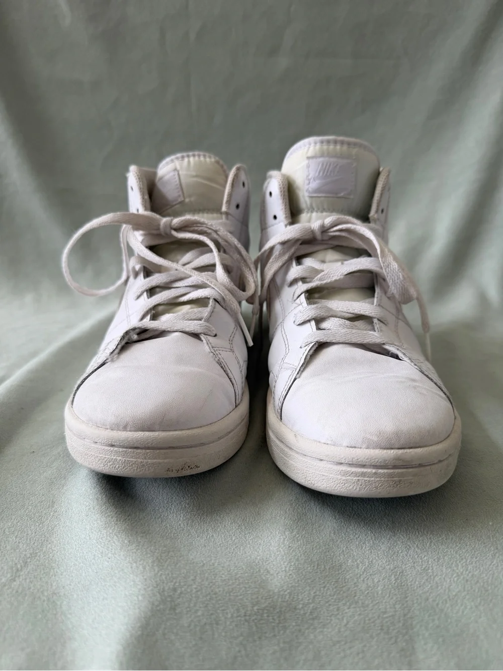 Nike Court Royale 2 Mid White Onyx Leather Mens Sneakers Size 10 CT1725-100
